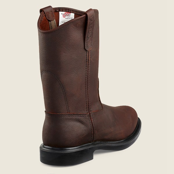 Mens Red Wing Supersole® - 11-inch Soft Toe Pull-on - Work Boots Dark Brown - GIY635018